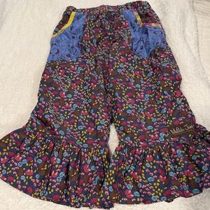 Matilda Jane Multicolor Floral Ruffle Pants